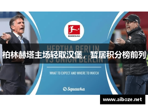 柏林赫塔主场轻取汉堡，暂居积分榜前列